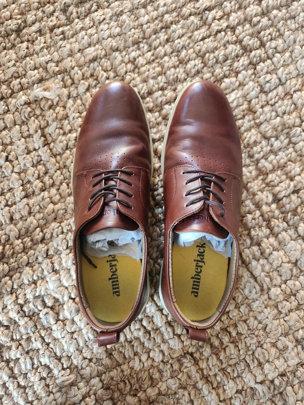 Amberjack Men’s Leather Oxford - Picture 3 of 6